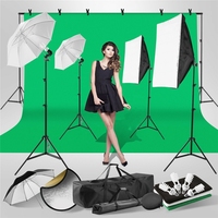 Set Kit Lampu Foto Payung Latar Belakang Kotak Studio Fotografi