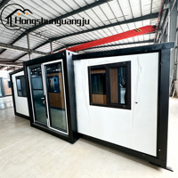 Maison conteneur modulaire préfabriquée extensible de 40 pieds avec salle de bain et cuisine, maison conteneur moderne en acier pour villa