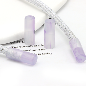 Nuovo Design stampato personalizzato gradazione viola plastico in plastica con laccio in pizzo punta per coulisse - Product Image 6