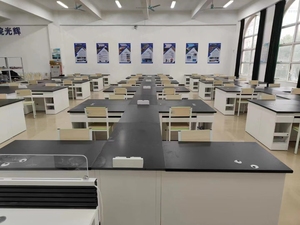 Banc de laboratoire mobile mural en H LB-HF-<span class=keywords><strong>09</strong></span>, mobilier de laboratoire avec armoire modulaire et support pour réactifs - Product Image 1