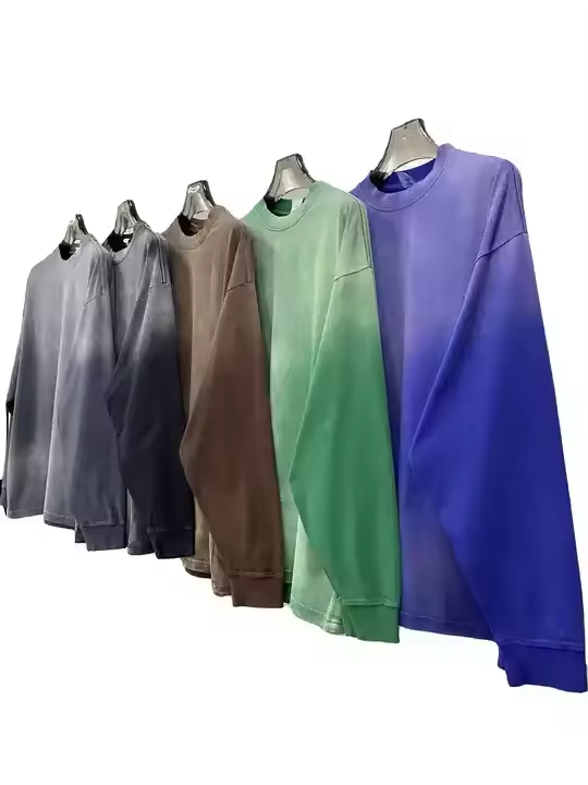 HLD24050MT Streetwear Long Sleeve T Shirt - Monkey Wash