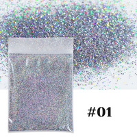 RIKONKA Sachet de 10g de paillettes fines laser de 0,2 mm pour remplissage de résine, fournitures d'artisanat, cadeaux, décorations de Noël DIY