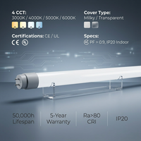 Tube LED T8 4 pieds (1200 mm) Remplacement Fluorescent AC100-277V 150lm/W 4000K IP20 Entrepôt Supermarché Garantie 3 ans