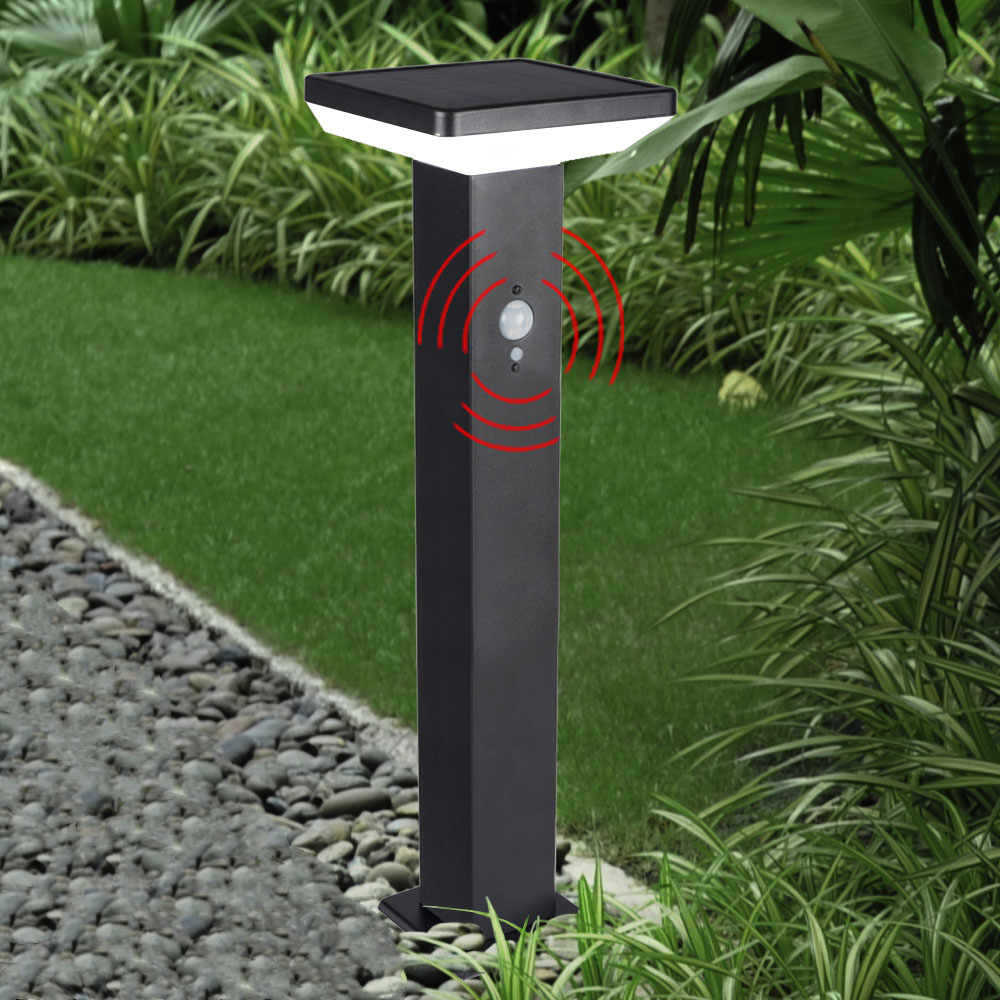 Decorative Stainless Steel Waterproof Motion Sensor Square Led Garden Lights Outdoor Solar
