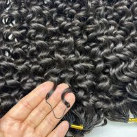 Extensions de cheveux humains vierges brésiliens au crochet, ondulés, de haute qualité, tissage double à la machine, pour tressage