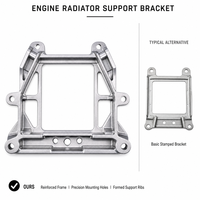 Support de fixation du radiateur de refroidissement du moteur, support de montage du système de refroidissement du moteur automobile, pièces de rechange et pièces de rechange personnalisées pour voitures et camions (OE)