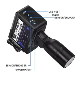 Handjet เครื่องพิมพ์อิงค์เจ็ทแบบมือถือ,เครื่องวันที่พิมพ์วันที่กล่องอิงค์เจ็ทกล่องบรรจุภัณฑ์ด้านนอกปืนอิงค์เจ็ท
