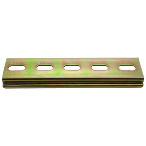 Bloc <span class=keywords><strong>de</strong></span> terminaison <span class=keywords><strong>de</strong></span> <span class=keywords><strong>terre</strong></span> perforé en acier TH35-7.5 pour <span class=keywords><strong>rail</strong></span> <span class=keywords><strong>DIN</strong></span>, 12 cm, standard 35 mm x 7.5 mm, connexion par boulons pour boîtier MCB - Product Image 2