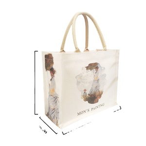 Bolso de mano de lona para playa, pintura de personalidad, bolsos y bolsos generales para el hogar para mujer, bolsos de compras reutilizables - Product Image 1