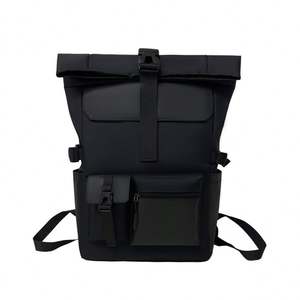 High Quality 17 Inch Custom <b>Simple</b> Waterproof Teenager Roll Top Outdoor School Bags Business Travel Laptop <b>Backpack</b> for Men - Product Image 1