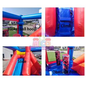Castillo Inflable Comercial <span class=keywords><strong>de</strong></span> PVC con Tobogán y Zona <span class=keywords><strong>de</strong></span> Brincos, Fácil <span class=keywords><strong>de</strong></span> Instalar, Personalización y Diseño Gratuitos - Product Image 6