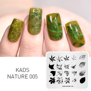 Plaque de tamponnage pour ongles KADS Nature Forest en acier inoxydable, 49 motifs, modèle pour nail art, outil de manucure professionnel, vente en gros - Product Image 5