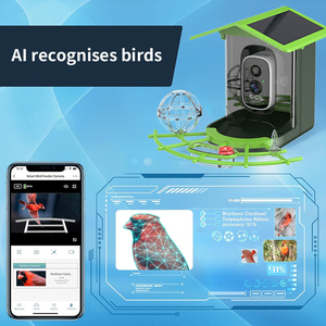 Icsee สมาร์ทโดมนกป้อนนกกันน้ำบ้านนก WIFI แบตเตอรี่พลังงานแสงอาทิตย์มุมมองระยะไกลกล้องมองกลางคืนเซ็นเซอร์ CMOS - Product Image 4