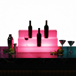 Estante de Exhibición de Plástico con Barra LED, Soporte para Botellas con 16 Colores Cambiantes, para Hoteles, Discotecas y Bares - Product Image 1