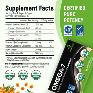 Cápsulas de Aceite de Espino Amarillo Orgánico Laicuherb, Suplemento Dietético Vegano para Adultos, Rico en Omega 7 y 9 para un Apoyo Equilibrado de Ácidos Grasos - Product Image 6