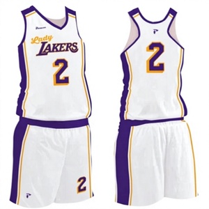 Vente en gros de vêtements de club Ensemble de maillots de basket-ball Offre Spéciale Laker Séchage rapide Respirant Vente en gros de shorts d'été Bsci Vêtements de sport - Product Image 1