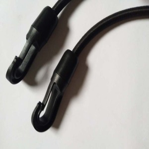 Ganchos de remolque de acero negro, 1M de longitud, gancho doble, cuerda elástica, uso en exteriores - Product Image 2
