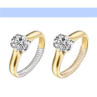 Réducteur de taille de bague invisible de haute qualité 10 cm en silicone et plastique, ajusteur de bague, outil de bijouterie pour toutes les bagues, rouge
