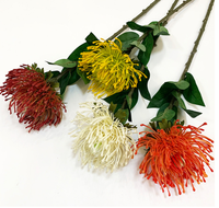 Chrysanthème Artificiel Effet Naturel en Plastique, Grande Fleur à Tige pour Décoration Maison et Mariage