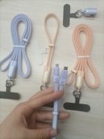 Nuevo Diseño de Cordón para Teléfono Móvil de Silicona Agradable al Tacto, Cable USB Tipo C 3A PD 60W, Carga Rápida, Cable de Datos de Carga Rápida de 480 Mbps
