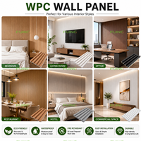 Panneau mural décoratif en WPC, alternative au bois, design moderne, prix compétitif, avec motif graphique, pour usage domestique