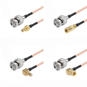 Câble coaxial RF RG316 <span class=keywords><strong>BNC</strong></span> mâle vers <span class=keywords><strong>SMB</strong></span> femelle, DC-6GHz 50Ω, câble de raccordement coaxial à faible perte plaqué argent pour antenne - Product Image 2