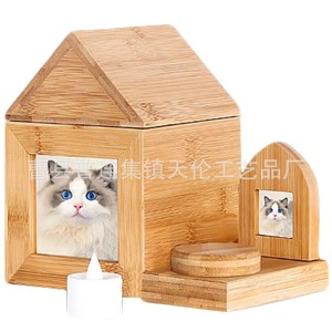 Wooden pet <b>urn</b>, dog memorial box, <b>cat</b> pet supplies, wooden <b>urn</b>, photo frame, pet keepsakes - Product Image 1
