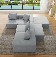 Canapé sous vide modulaire compressible en mousse à mémoire de forme haute densité ensemble de canapé de salon convertible sectionnel surdimensionné désossé