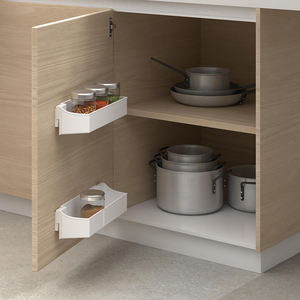 EMUCA 350 mm Plastic White <b>Kitchen</b> <b>Storage</b> Cabinet with Fixed Door 2-Piece Set Model EMU8930315 Made in Italy - Product Image 3