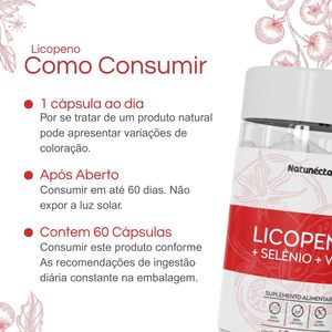 Lycopène avec sélénium et <span class=keywords><strong>vitamine</strong></span> <span class=keywords><strong>E</strong></span>, capsules de 500 mg - 60 unités - Complément alimentaire pour adultes, sans sucre, sans lactose, sans gluten - Product Image 4