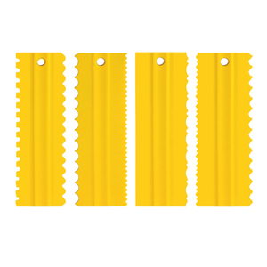 Pişirme ve pasta araçları 4 adet iki taraf plastik kazıyıcı kek buzlanma fondan için set - Product Image 1