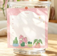 Bloc-notes botanique en aquarelle, 100 feuilles, mini-notes autocollantes florales, bloc-notes détachable, journal, scrapbooking, papeterie, cadeau