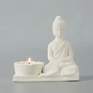 Bougeoirs bouddha en porcelaine pour la lampe à thé, porte-bougies