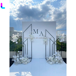 LEDA Exquisite Arch <b>Stand</b> Crystal Beads Curtain <b>Backdrop</b> Crystal Hanging Wedding Arch Frame <b>Stand</b> for Wedding Decoration - Product Image 2