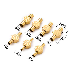 Stainless Steel Gold Plated Fu Character <b>Snap</b> Fastener Round Connector For <b>Bracelet</b> Making DIY Jewelry Accessory - Product Image 2