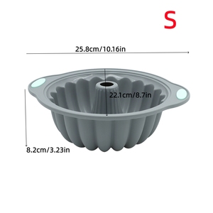 <span class=keywords><strong>Moule</strong></span> à gâteau en silicone bicolore épaissi avec anneau en acier, <span class=keywords><strong>moule</strong></span> à cheminée pour gâteau <span class=keywords><strong>Savarin</strong></span>, facile à démouler - Product Image 6