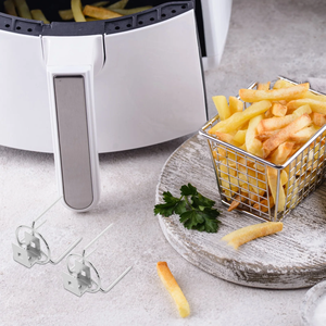 2 fourchettes à viande en acier inoxydable robustes, brochettes pour rôtissoire, accessoires de grillade pour friteuse à air, poulet, <span class=keywords><strong>dinde</strong></span>, poisson - Product Image 3