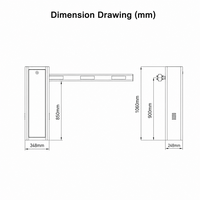 Barrière de parking motorisée sans balais DC avec protection IP54, vitesse réglable, marche arrière automatique et télécommande pour garage