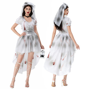 Nuevo Conjunto de Disfraces de Halloween 2026: Abrigo de Bruja con Cola, Muñeca <span class=keywords><strong>Vampiro</strong></span> Sangrienta, Vestido Gótico de Novia Fantasma para Actuaciones y Cosplay - Product Image 1