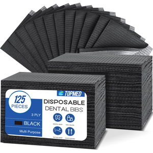 Bavaglini Dentali Monouso Impermeabili, Vari Colori, Materiale Composito Carta+PE, 33x45cm, 2/3 Strati - Product Image 1