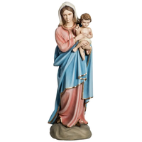 Prix d'usine, statues religieuses catholiques en fibre de verre, sculpture de la Vierge Marie et de l'enfant Jésus