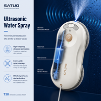 Robot de nettoyage de vitres automatique à ultrasons SATUO JSDROBOT T30, silencieux, léger, robot de nettoyage de vitres intelligent pour la maison, le bureau, OEM