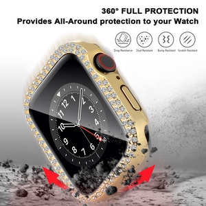 Protecteur d'écran en verre à couverture complète en forme de diamant pour Apple Watch Series 4 5 6 7 <span class=keywords><strong>8</strong></span> 10 Ultra 49mm <span class=keywords><strong>Iwatch</strong></span> Cover 40 41 42 44 45 46mm - Product Image 4