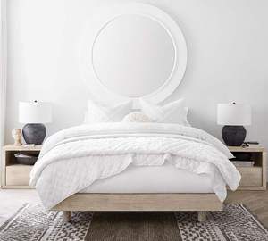Home Furniture Technical Upholstered <b>Platform</b> Wood <b>Bed</b> <b>Double</b> <b>Bed</b> Solid Wooden Frame - Product Image 3