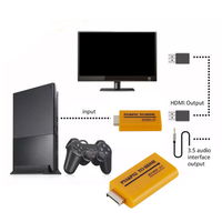 HD 1080P PS1/PS2 Ke HDMI Converter Adapter HD 1080P Wii Ke HDMI Converter Adapter Wii2HDMI-compatible untuk PC HDTV Monitor
