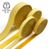 Vente en gros de bande élastique à bords picots de 10 mm, 12 mm, 15 mm, 25 mm, antidérapante, brillante, pour soutien-gorge, lingerie