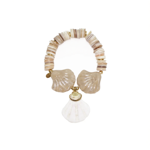 Fashion <b>Beaded</b> <b>Bracelet</b> 316L Stainless Steel PVD <b>Gold</b> Plating Sustainable Resistant Shell Charm <b>Bracelet</b> - Product Image 2