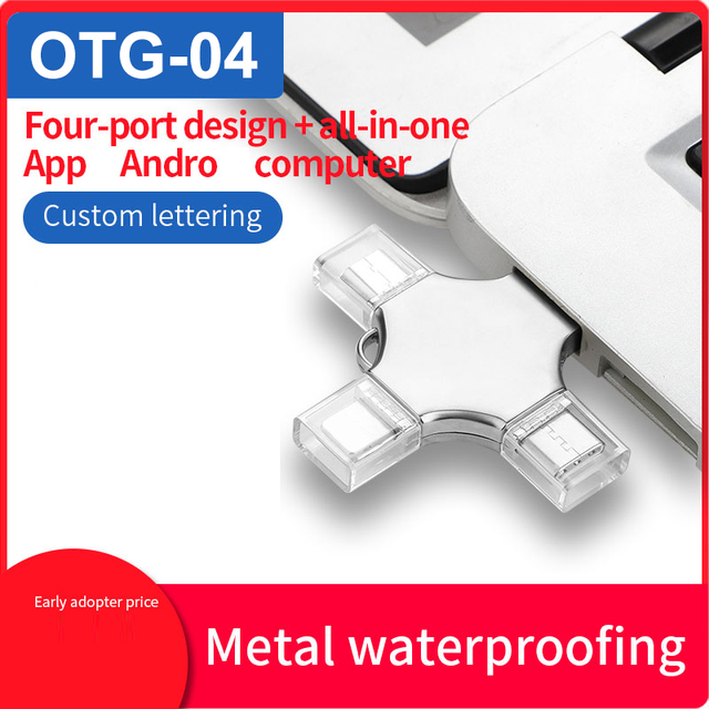High Quality 4gb 8gb 16gb Otg USB Phone 32gb 64gb Fast Shipping Custom Type c USB Otg Flash Drive OEM 4 in 1 Otg Usb Flash Drive