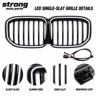 Calandre avant LED lumineuse « Aura Connectée » pour BMW X3 X4 G01 G02, calandre de type « Kidney » connectée, ABS noir brillant