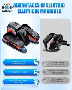 Elliptique d'appartement pour usage domestique, appareil d'exercice des jambes pour seniors, vélo elliptique portable sous le bureau, pédalier d'exercice pour seniors - Product Image 5